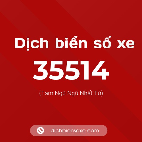 Ý nghĩa biển số xe 35514 là gì?