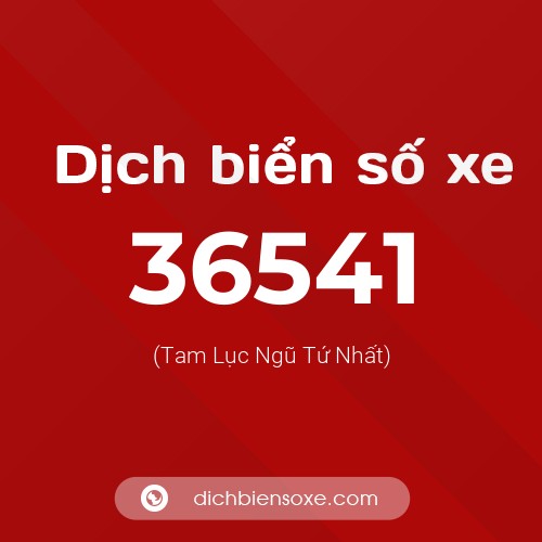 Ý nghĩa biển số xe 36541 là gì?
