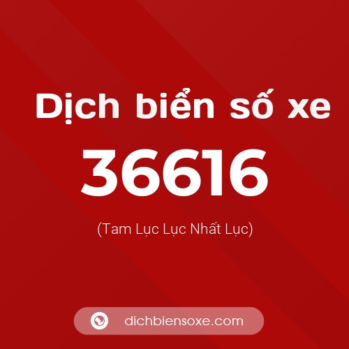 Ý nghĩa biển số xe 36616 là gì?