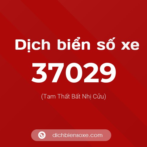 Ý nghĩa biển số xe 37029 là gì?