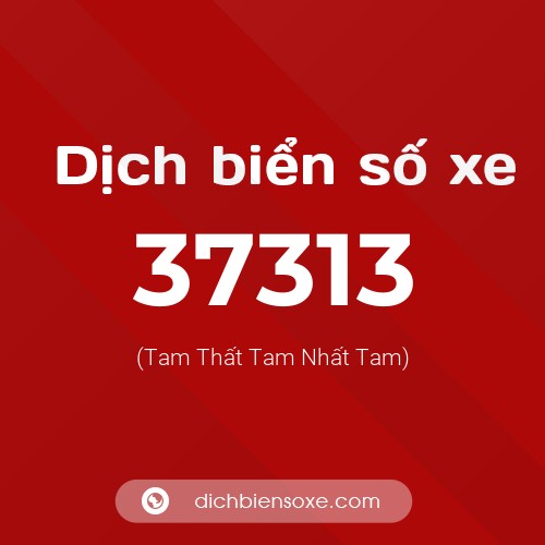 Ý nghĩa biển số xe 37313 là gì?