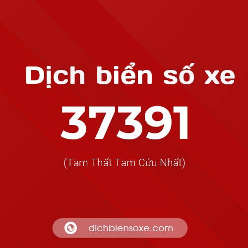 Ý nghĩa biển số xe 37391 là gì?