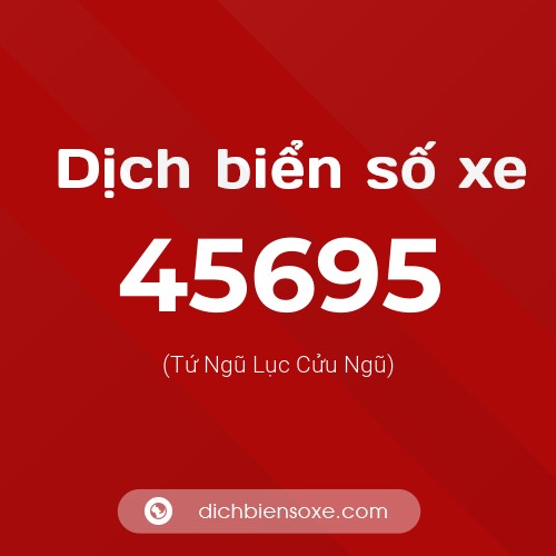 Ý nghĩa biển số xe 45695 là gì?
