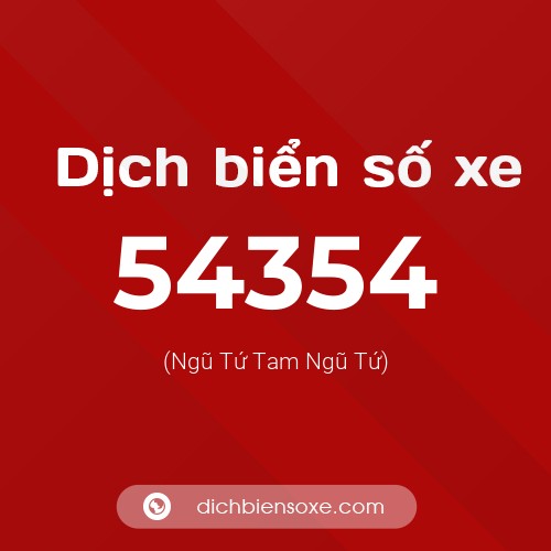 Ý nghĩa biển số xe 54354 là gì?