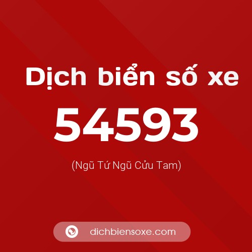 Ý nghĩa biển số xe 54593 là gì?