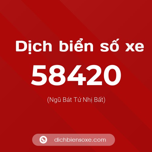Ý nghĩa biển số xe 58420 là gì?