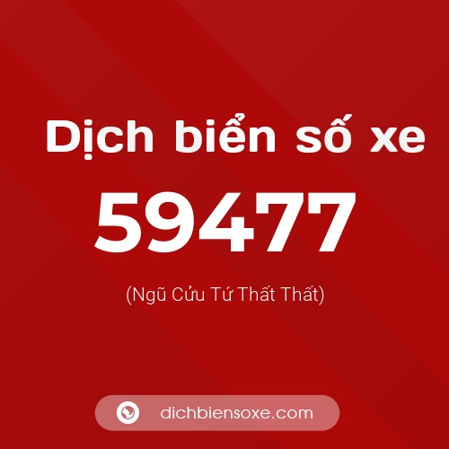Ý nghĩa biển số xe 59477 là gì?