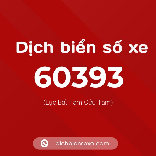 Ý nghĩa biển số xe 60393 là gì?