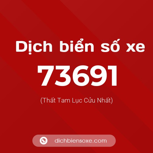 Ý nghĩa biển số xe 73691 là gì?