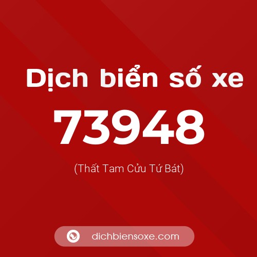 Ý nghĩa biển số xe 73948 là gì?