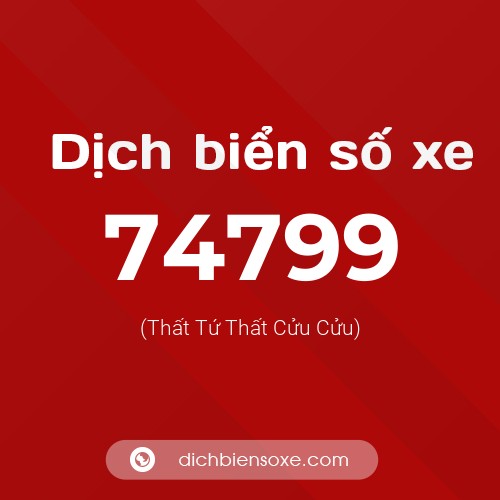 Ý nghĩa biển số xe 74799 là gì?