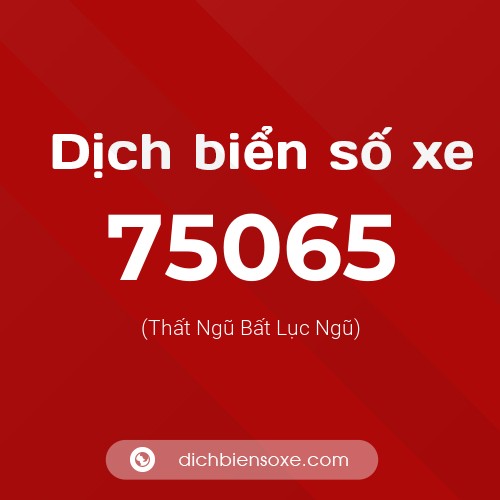 Ý nghĩa biển số xe 75065 là gì?