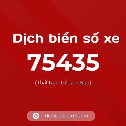Ý nghĩa biển số xe 75435 là gì?
