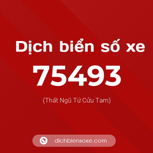 Ý nghĩa biển số xe 75493 là gì?