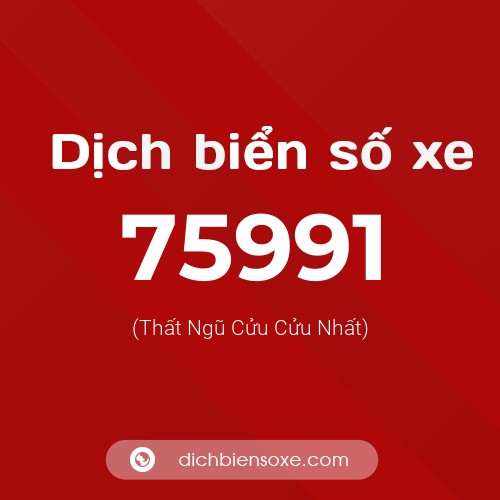 Ý nghĩa biển số xe 75991 là gì?