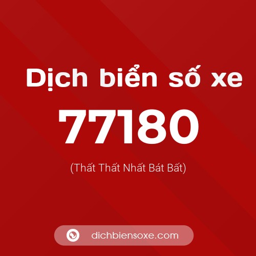 Ý nghĩa biển số xe 77180 là gì?