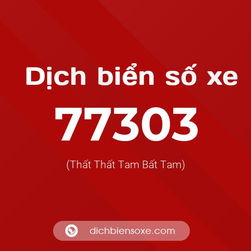 Ý nghĩa biển số xe 77303 là gì?