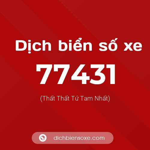 Ý nghĩa biển số xe 77431 là gì?