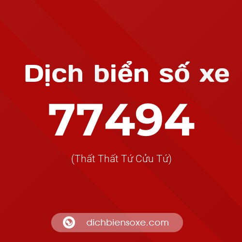 Ý nghĩa biển số xe 77494 là gì?