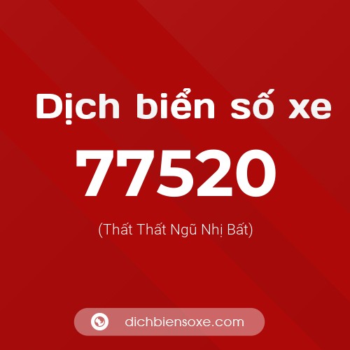 Ý nghĩa biển số xe 77520 là gì?