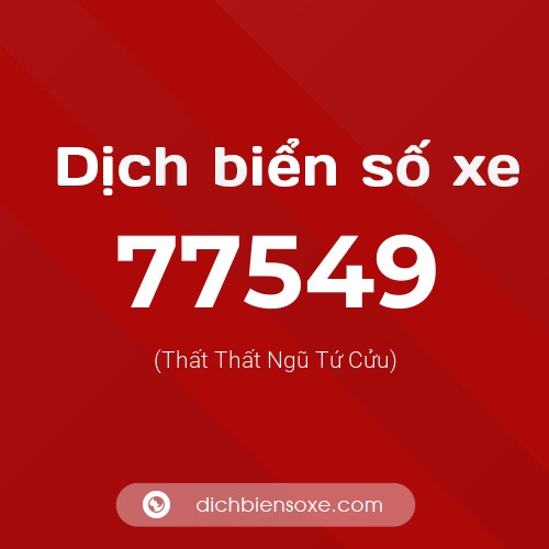 Ý nghĩa biển số xe 77549 là gì?