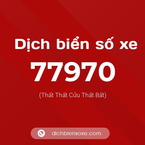Ý nghĩa biển số xe 77970 là gì?