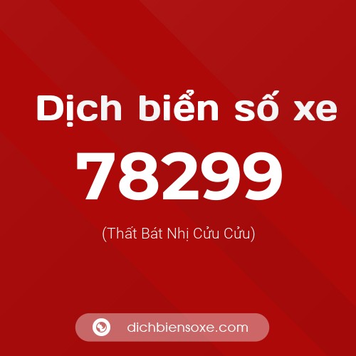 Ý nghĩa biển số xe 78299 là gì?