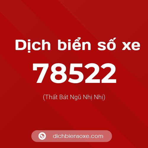 Ý nghĩa biển số xe 78522 là gì?