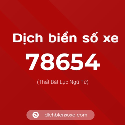 Ý nghĩa biển số xe 78654 là gì?