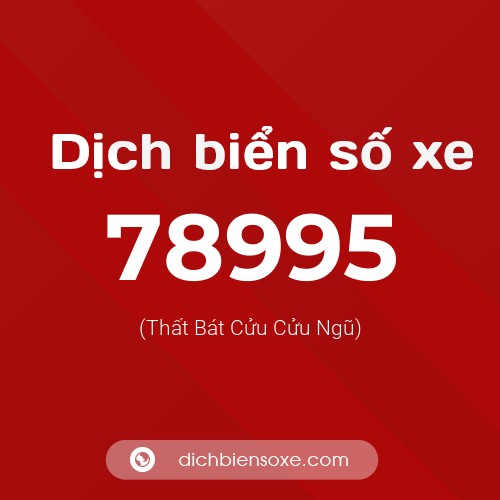 Ý nghĩa biển số xe 78995 là gì?