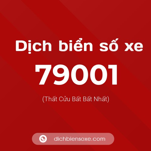 Ý nghĩa biển số xe 79001 là gì?