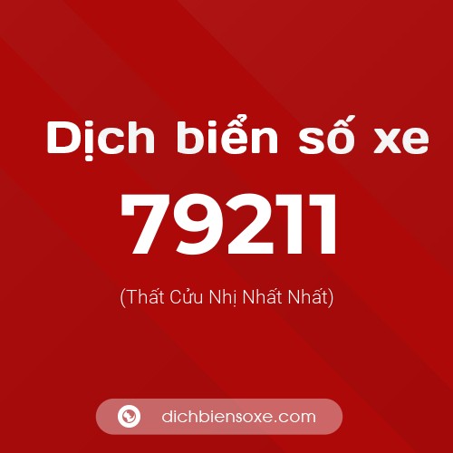 Ý nghĩa biển số xe 79211 là gì?