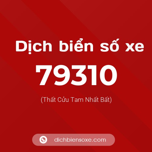 Ý nghĩa biển số xe 79310 là gì?