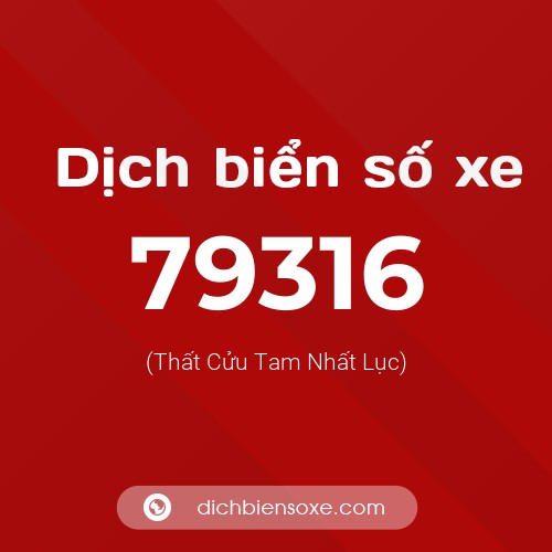 Ý nghĩa biển số xe 79316 là gì?