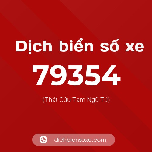 Ý nghĩa biển số xe 79354 là gì?