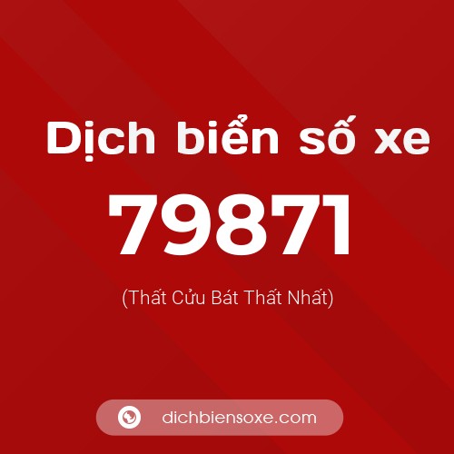 Ý nghĩa biển số xe 79871 là gì?