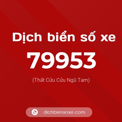 Ý nghĩa biển số xe 79953 là gì?
