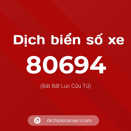 Ý nghĩa biển số xe 80694 là gì?
