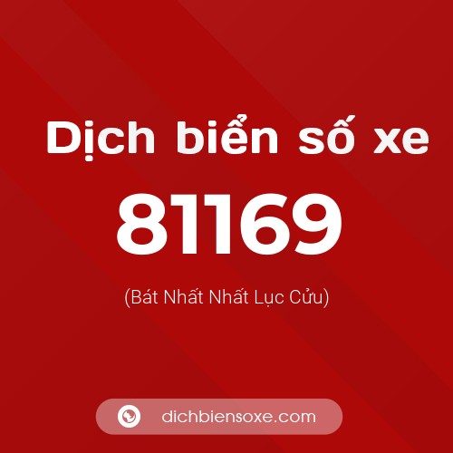 Ý nghĩa biển số xe 81169 là gì?