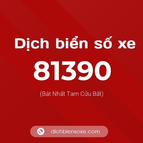 Ý nghĩa biển số xe 81390 là gì?