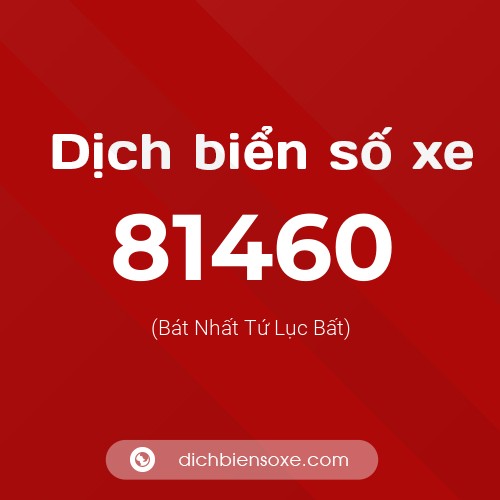 Ý nghĩa biển số xe 81460 là gì?