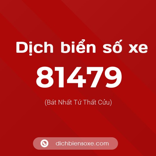 Ý nghĩa biển số xe 81479 là gì?
