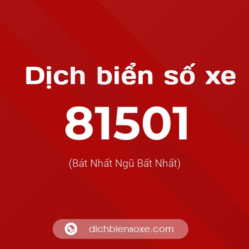 Ý nghĩa biển số xe 81501 là gì?