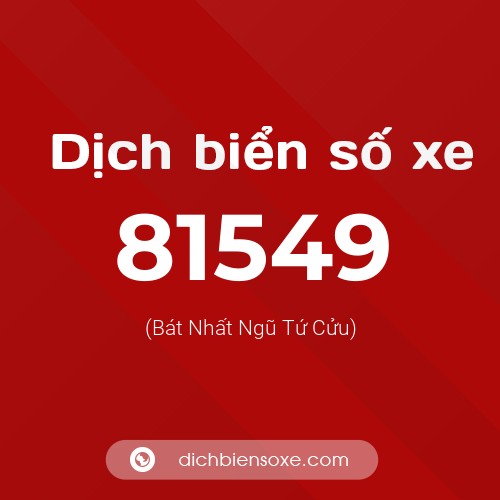 Ý nghĩa biển số xe 81549 là gì?