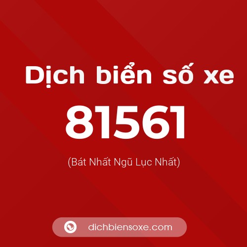 Ý nghĩa biển số xe 81561 là gì?