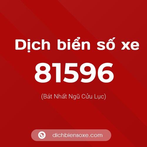 Ý nghĩa biển số xe 81596 là gì?