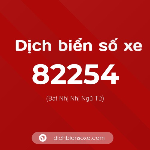 Ý nghĩa biển số xe 82254 là gì?
