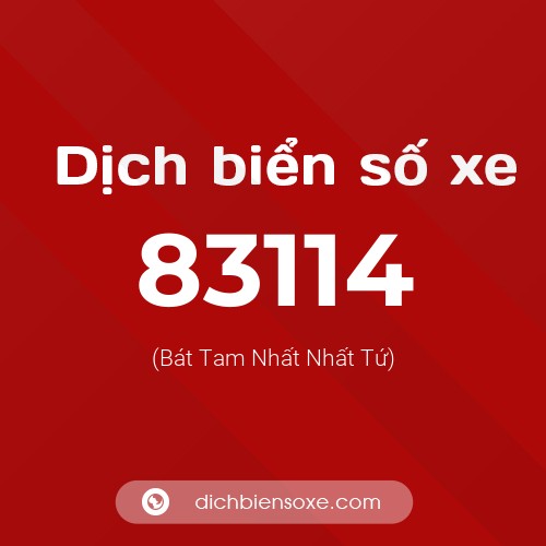 Ý nghĩa biển số xe 83114 là gì?