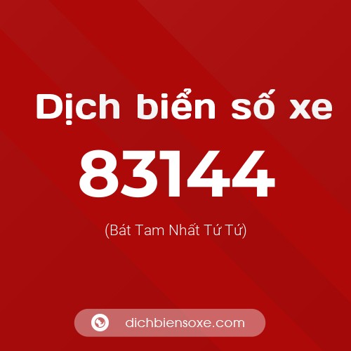 Ý nghĩa biển số xe 83144 là gì?