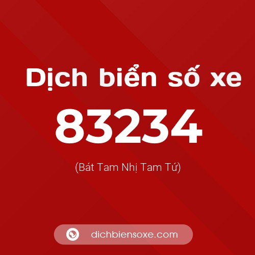 Ý nghĩa biển số xe 83234 là gì?